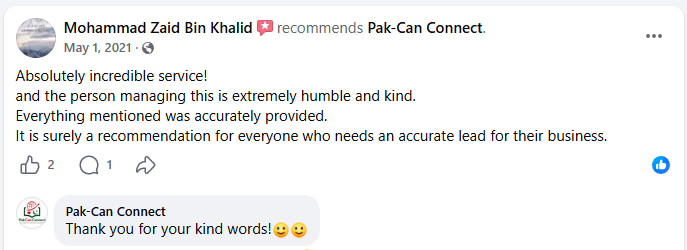 Client review screenshot